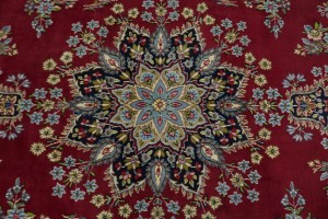 Semi Antique Red Classic 10X13 Kerman Persian Wool Rug