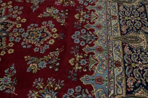 Semi Antique Red Classic 10X13 Kerman Persian Wool Rug