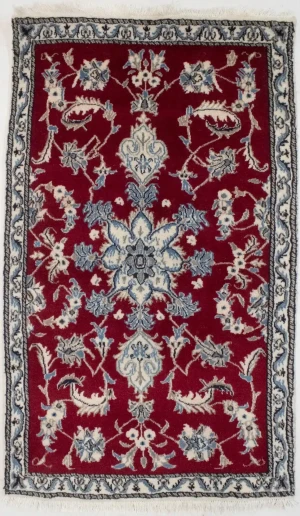 Red Classic 3X5 Nain Kashmar Persian Rug