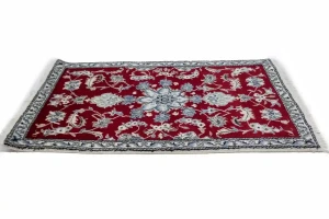 Red Classic 3X5 Nain Kashmar Persian Rug