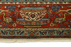 Semi Antique Cream Pictorial 10X14 Tabriz Persian Rug