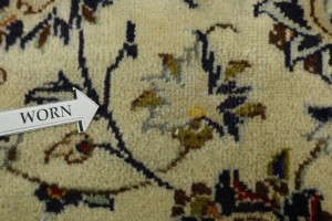 Vintage Beige Traditional 9'7'X13'5" Kashan Persian Rug
