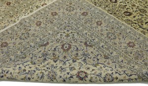 Vintage Beige Traditional 9'7'X13'5" Kashan Persian Rug
