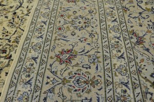 Vintage Beige Traditional 9'7'X13'5" Kashan Persian Rug