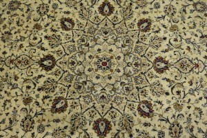 Vintage Beige Traditional 9'7'X13'5" Kashan Persian Rug