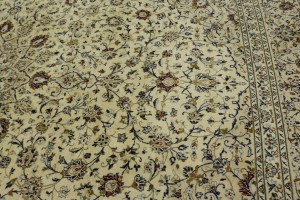 Vintage Beige Traditional 9'7'X13'5" Kashan Persian Rug