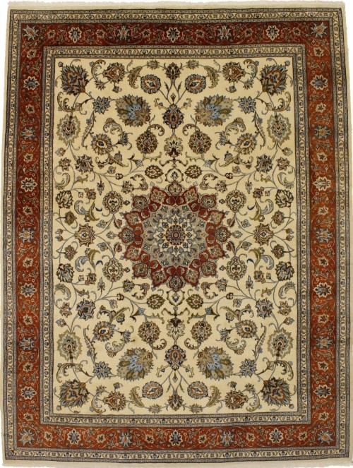 Vintage Beige Classic 10X13 Kashmar Persian Rug