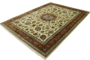 Vintage Beige Classic 10X13 Kashmar Persian Rug