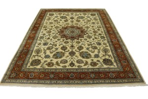 Vintage Beige Classic 10X13 Kashmar Persian Rug