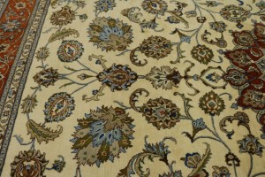 Vintage Beige Classic 10X13 Kashmar Persian Rug