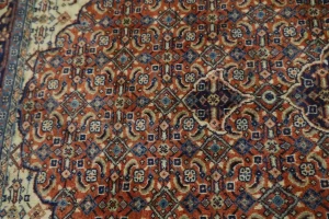 Orange Vintage Floral Geometric 4'5X6'7 Mahal Persian Oriental Rug