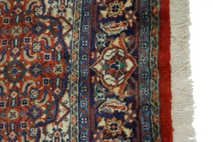 Orange Vintage Floral Geometric 4'5X6'7 Mahal Persian Oriental Rug