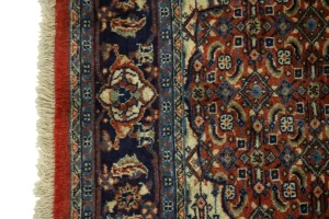 Orange Vintage Floral Geometric 4'5X6'7 Mahal Persian Oriental Rug