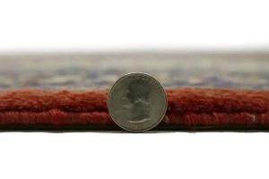 Orange Vintage Floral Geometric 4'5X6'7 Mahal Persian Oriental Rug