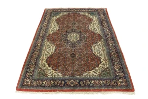 Orange Vintage Floral Geometric 4'5X6'7 Mahal Persian Oriental Rug