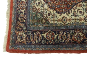 Orange Vintage Floral Geometric 4'5X6'7 Mahal Persian Oriental Rug