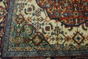 Orange Vintage Floral Geometric 4'5X6'7 Mahal Persian Oriental Rug