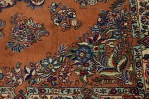 Vintage Rusty Peach Traditional 4X7 Sarouk Persian Rug