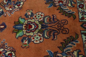 Vintage Rusty Peach Traditional 4X7 Sarouk Persian Rug
