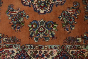 Vintage Rusty Peach Traditional 4X7 Sarouk Persian Rug