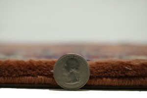 Vintage Rusty Peach Traditional 4X7 Sarouk Persian Rug