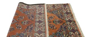 Vintage Rusty Peach Traditional 4X7 Sarouk Persian Rug