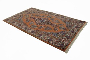 Vintage Rusty Peach Traditional 4X7 Sarouk Persian Rug