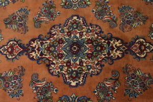 Vintage Rusty Peach Traditional 4X7 Sarouk Persian Rug