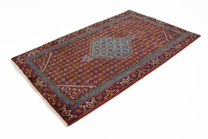 Vintage Red Traditional 4X7 Ardebil Bidjar Persian Rug