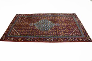 Vintage Red Traditional 4X7 Ardebil Bidjar Persian Rug