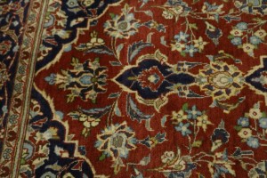 Vintage Red Traditional 4'8X6'5 Kashan Persian Rug