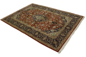 Vintage Red Traditional 4'8X6'5 Kashan Persian Rug