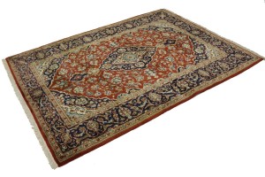 Vintage Red Traditional 4'8X6'5 Kashan Persian Rug