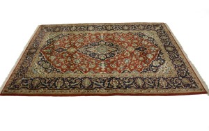 Vintage Red Traditional 4'8X6'5 Kashan Persian Rug