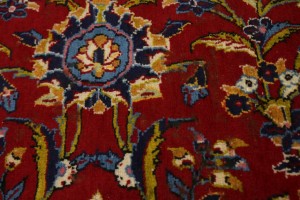 Vintage Red Traditional 10X15 Kashan Persian Rug