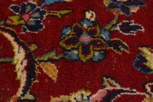 Vintage Red Traditional 10X15 Kashan Persian Rug