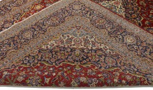 Vintage Red Traditional 10X15 Kashan Persian Rug