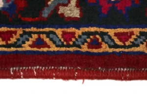 Red Semi Antique Red Tribal 4X10 Hamedan Persian Runner Rug