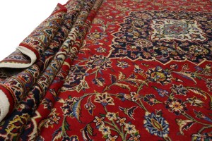 Vintage Red Traditional 10X13 Kashan Persian Rug