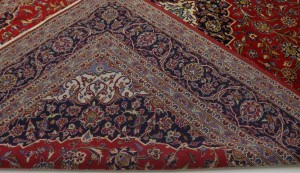 Vintage Red Traditional 10X13 Kashan Persian Rug