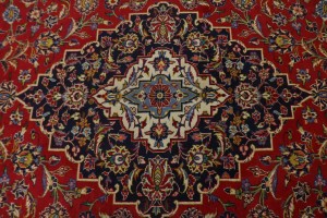 Vintage Red Traditional 10X13 Kashan Persian Rug
