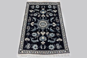 Navy Blue Classic 3X4'5 Nain Persian Rug