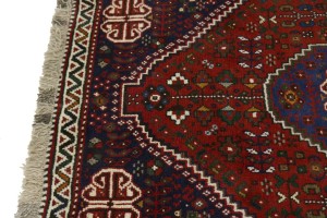 Red Tribal 3'5X5 Shiraz Persian Rug