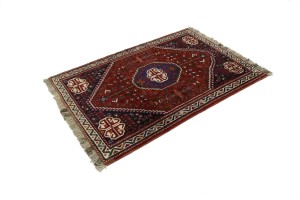 Red Tribal 3'5X5 Shiraz Persian Rug