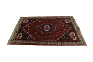 Red Tribal 3'5X5 Shiraz Persian Rug