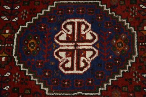 Red Tribal 3'5X5 Shiraz Persian Rug