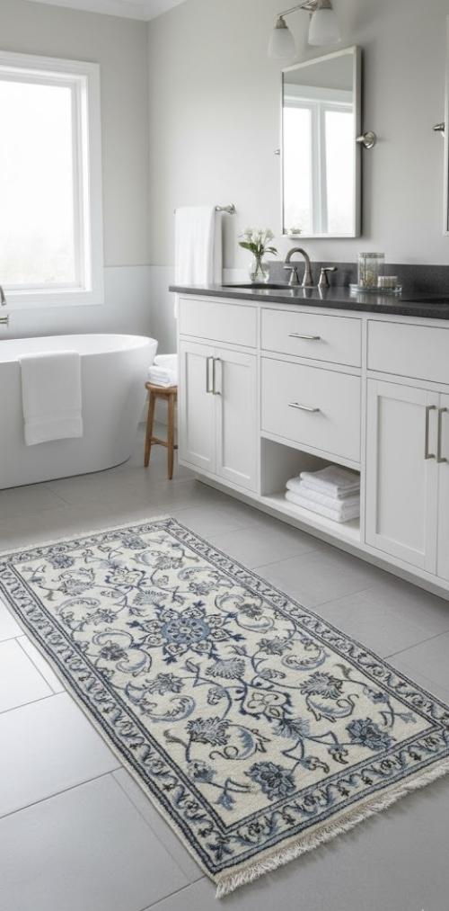 Cream Classic 2'x 5' Nain Persian Rug