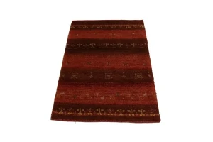 Red Tribal 3X4 Gabbeh Persian Rug