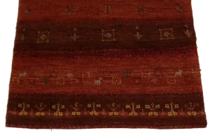 Red Tribal 3X4 Gabbeh Persian Rug