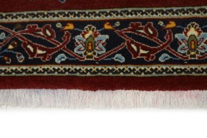 Wine Red Pictorial 2'9X3'3 Kashan Persian Rug